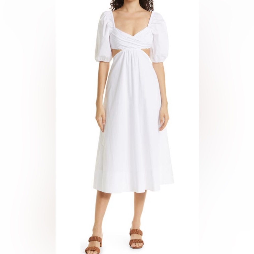 STAUD Carina Cutout Midi Dress